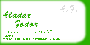 aladar fodor business card